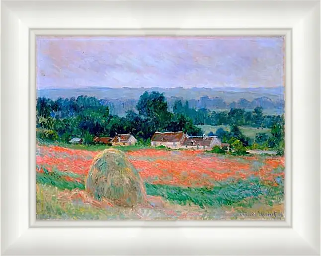 Картина в раме - haystack at giverny. Клод Моне