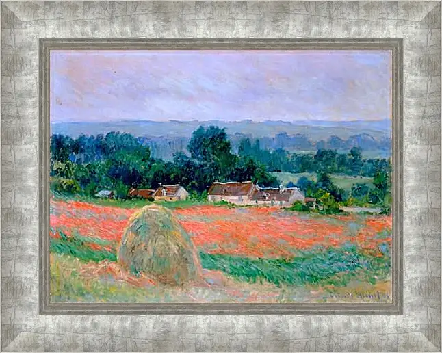 Картина в раме - haystack at giverny. Клод Моне