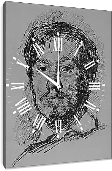 Часы картина - Автопортрет-2. Валентин Александрович Серов