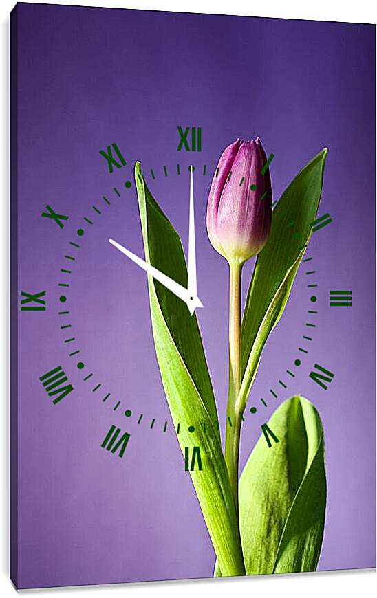 Часы картина - Тюльпан