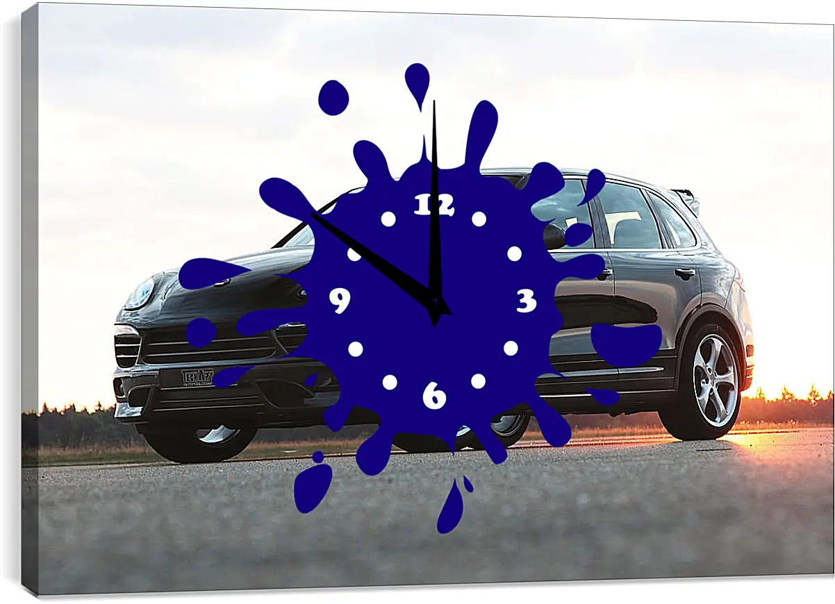 Часы картина - Porsche Cayenne