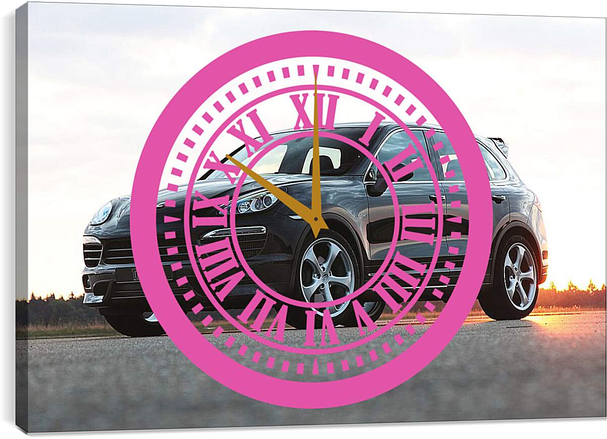 Часы картина - Porsche Cayenne