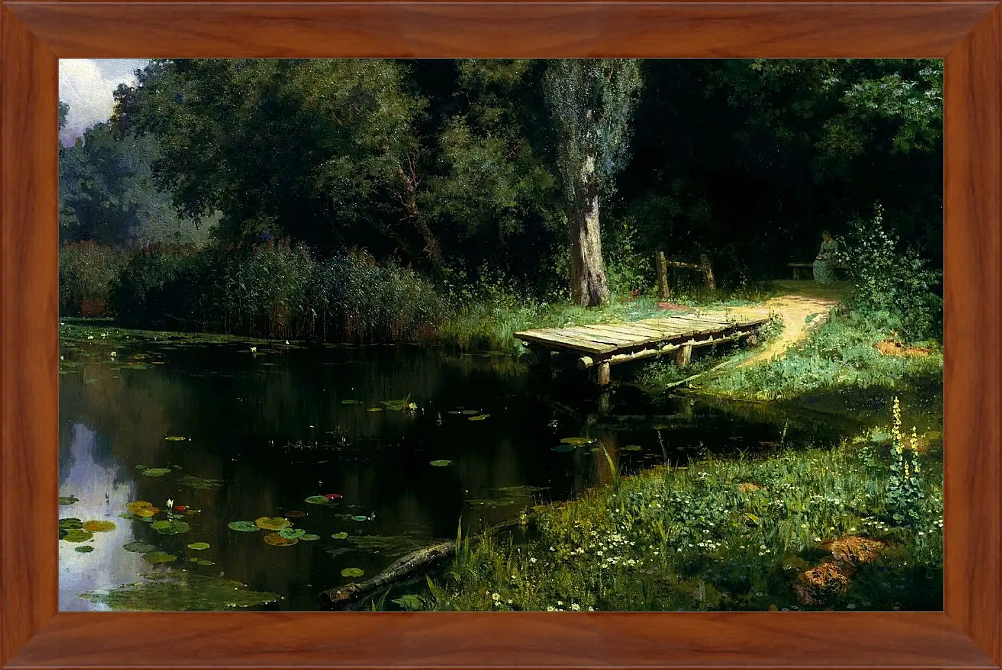 Картина в раме - Заросший пруд. Поленов Василий