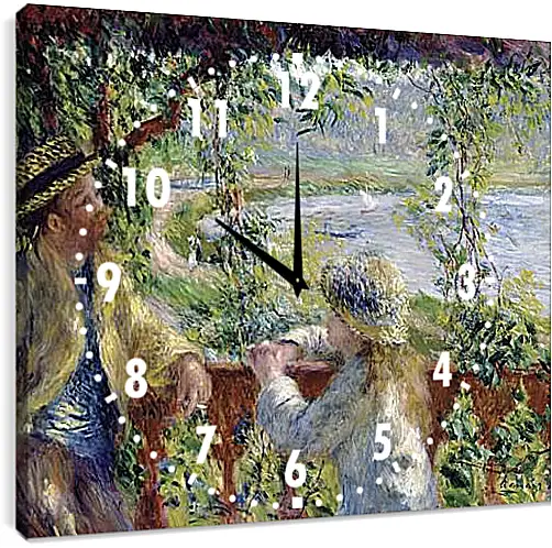 Часы картина - Near the Lake. Пьер Огюст Ренуар