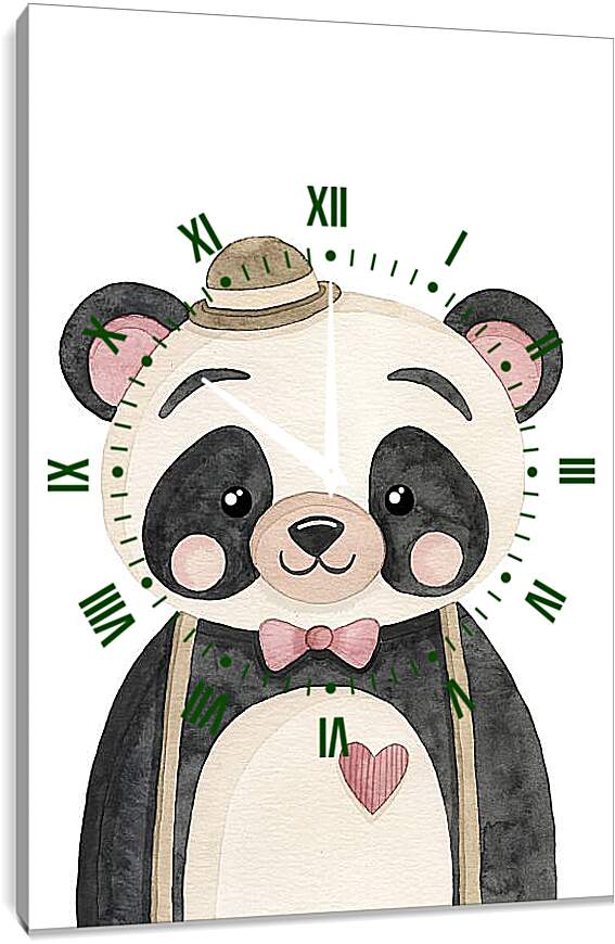 Часы картина - Панда