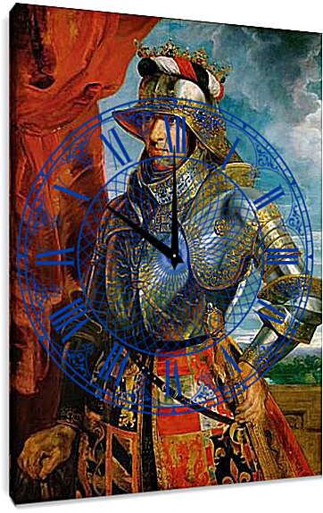 Часы картина - Максимилиан I, император священной римской республики. Питер Пауль Рубенс