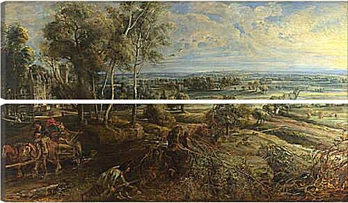 Модульная картина - A View of Het Steen in the Early Morning. Питер Пауль Рубенс