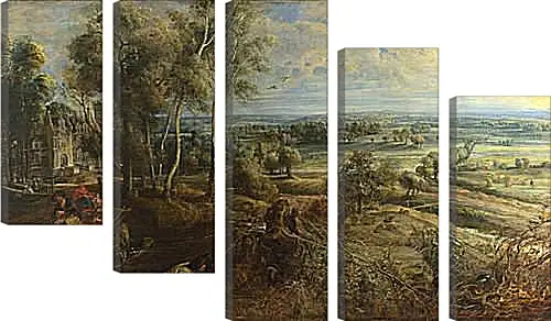 Модульная картина - A View of Het Steen in the Early Morning. Питер Пауль Рубенс