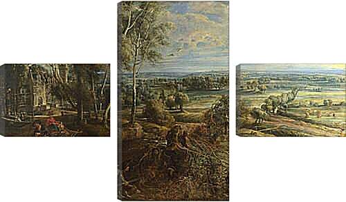 Модульная картина - A View of Het Steen in the Early Morning. Питер Пауль Рубенс