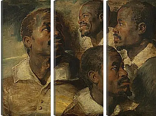 Модульная картина - Four Studies of a Head of a Moor. Питер Пауль Рубенс