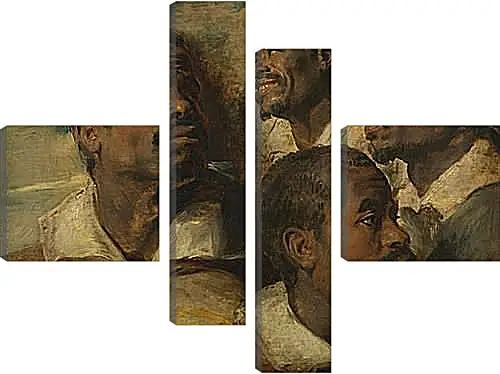 Модульная картина - Four Studies of a Head of a Moor. Питер Пауль Рубенс