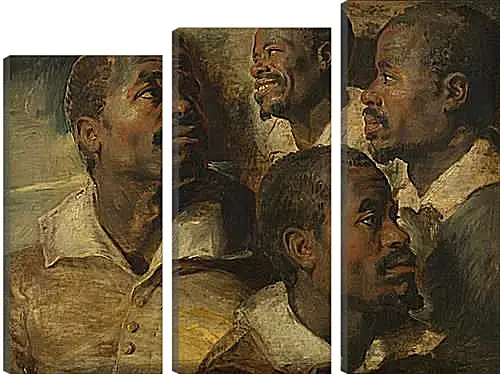 Модульная картина - Four Studies of a Head of a Moor. Питер Пауль Рубенс