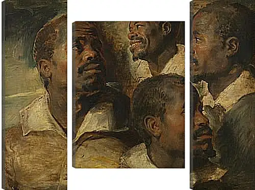 Модульная картина - Four Studies of a Head of a Moor. Питер Пауль Рубенс