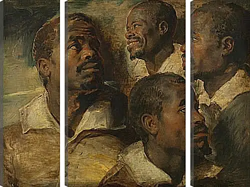 Модульная картина - Four Studies of a Head of a Moor. Питер Пауль Рубенс