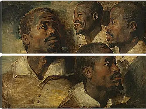 Модульная картина - Four Studies of a Head of a Moor. Питер Пауль Рубенс