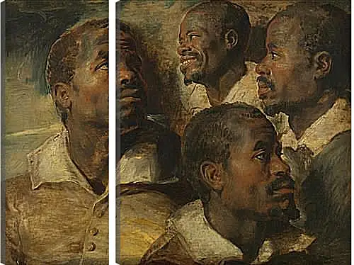 Модульная картина - Four Studies of a Head of a Moor. Питер Пауль Рубенс