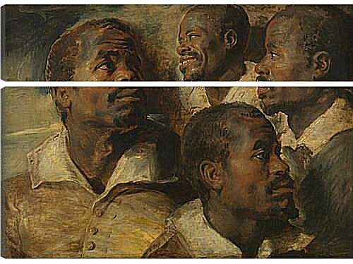 Модульная картина - Four Studies of a Head of a Moor. Питер Пауль Рубенс