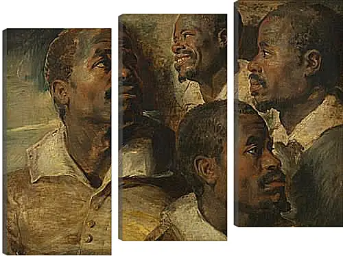 Модульная картина - Four Studies of a Head of a Moor. Питер Пауль Рубенс