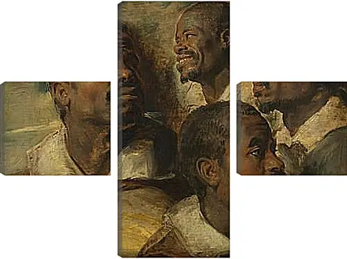 Модульная картина - Four Studies of a Head of a Moor. Питер Пауль Рубенс