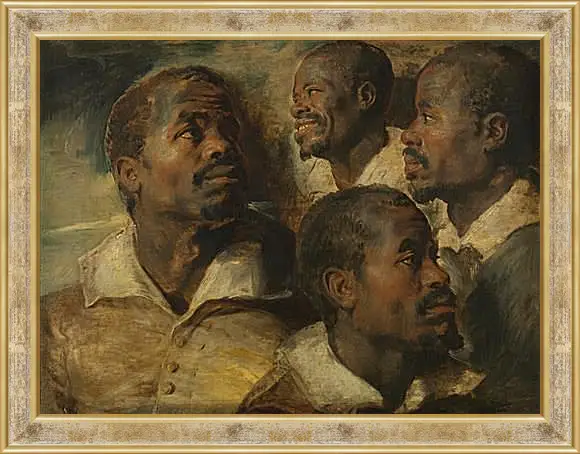 Картина в раме - Four Studies of a Head of a Moor. Питер Пауль Рубенс