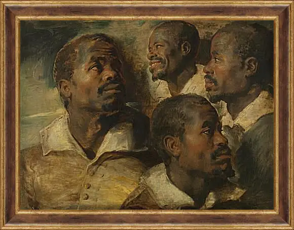 Картина в раме - Four Studies of a Head of a Moor. Питер Пауль Рубенс