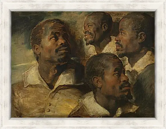 Картина в раме - Four Studies of a Head of a Moor. Питер Пауль Рубенс