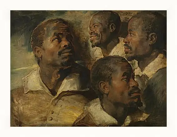 Картина в раме - Four Studies of a Head of a Moor. Питер Пауль Рубенс