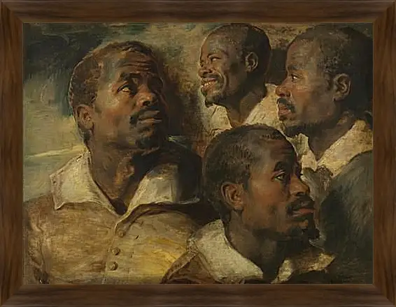 Картина в раме - Four Studies of a Head of a Moor. Питер Пауль Рубенс