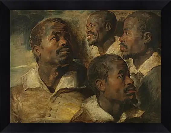 Картина в раме - Four Studies of a Head of a Moor. Питер Пауль Рубенс