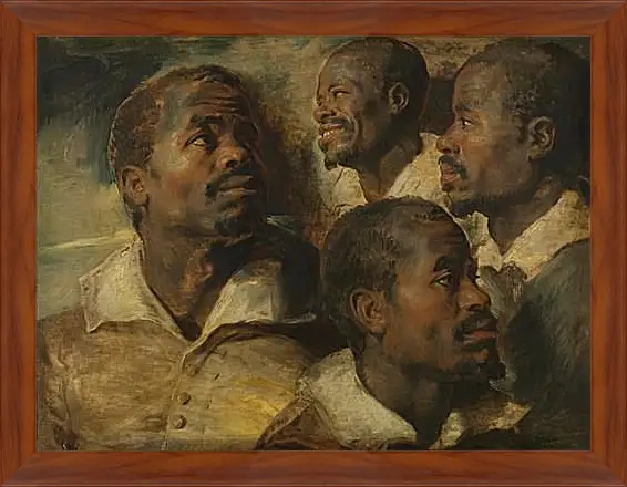 Картина в раме - Four Studies of a Head of a Moor. Питер Пауль Рубенс