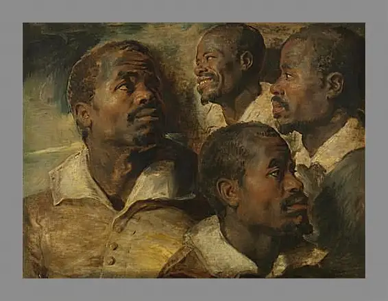 Картина в раме - Four Studies of a Head of a Moor. Питер Пауль Рубенс