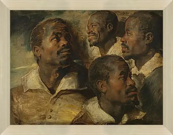 Картина в раме - Four Studies of a Head of a Moor. Питер Пауль Рубенс