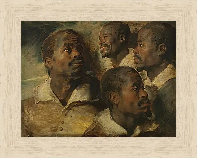 Картина в раме - Four Studies of a Head of a Moor. Питер Пауль Рубенс