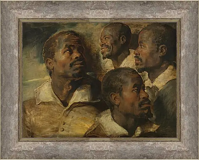 Картина в раме - Four Studies of a Head of a Moor. Питер Пауль Рубенс