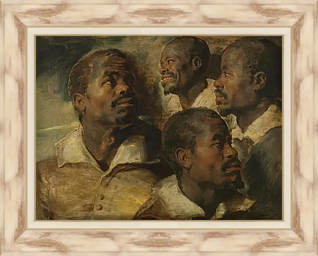 Картина в раме - Four Studies of a Head of a Moor. Питер Пауль Рубенс