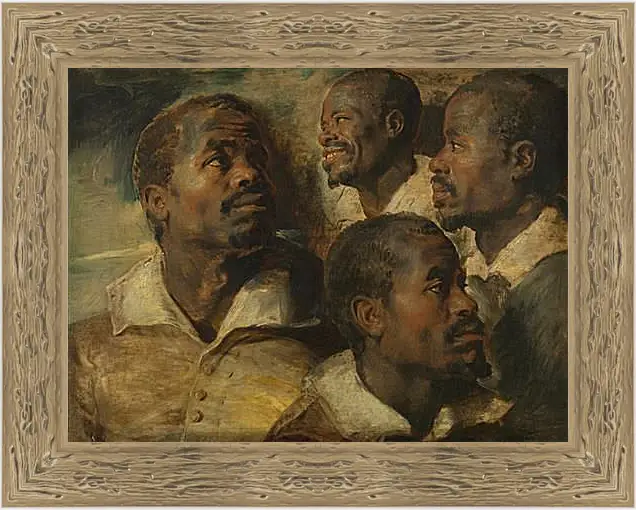 Картина в раме - Four Studies of a Head of a Moor. Питер Пауль Рубенс