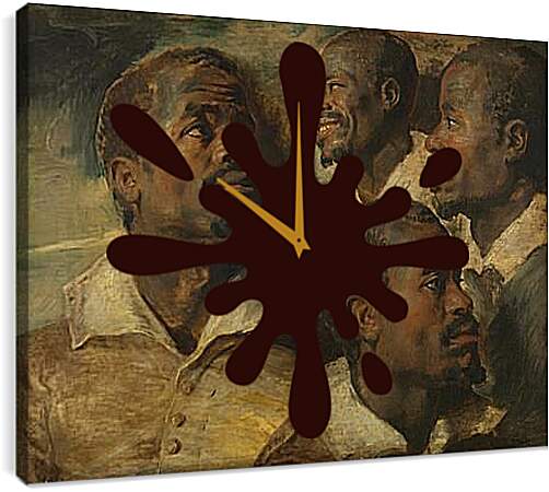 Часы картина - Four Studies of a Head of a Moor. Питер Пауль Рубенс