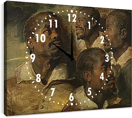 Часы картина - Four Studies of a Head of a Moor. Питер Пауль Рубенс