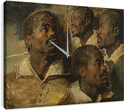 Часы картина - Four Studies of a Head of a Moor. Питер Пауль Рубенс