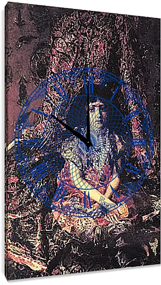 Часы картина - Девочка на фоне персидского ковра врубель. Врубель Михаил