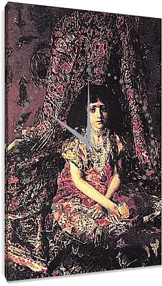 Часы картина - Девочка на фоне персидского ковра врубель. Врубель Михаил
