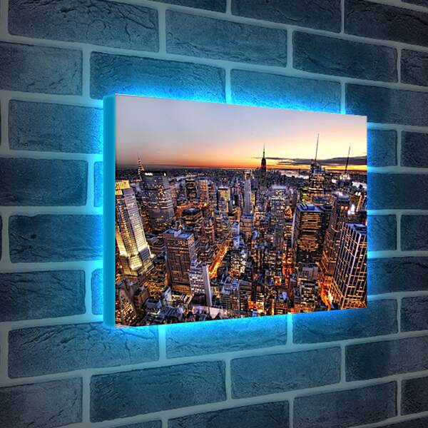 Лайтбокс световая панель - Вечерний Нью-Йорк