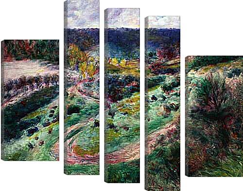Модульная картина - Landscape at Wargemont. Пьер Огюст Ренуар