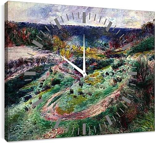 Часы картина - Landscape at Wargemont. Пьер Огюст Ренуар