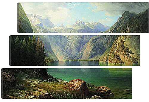 Модульная картина - Горное озеро. Мещерский Арсений