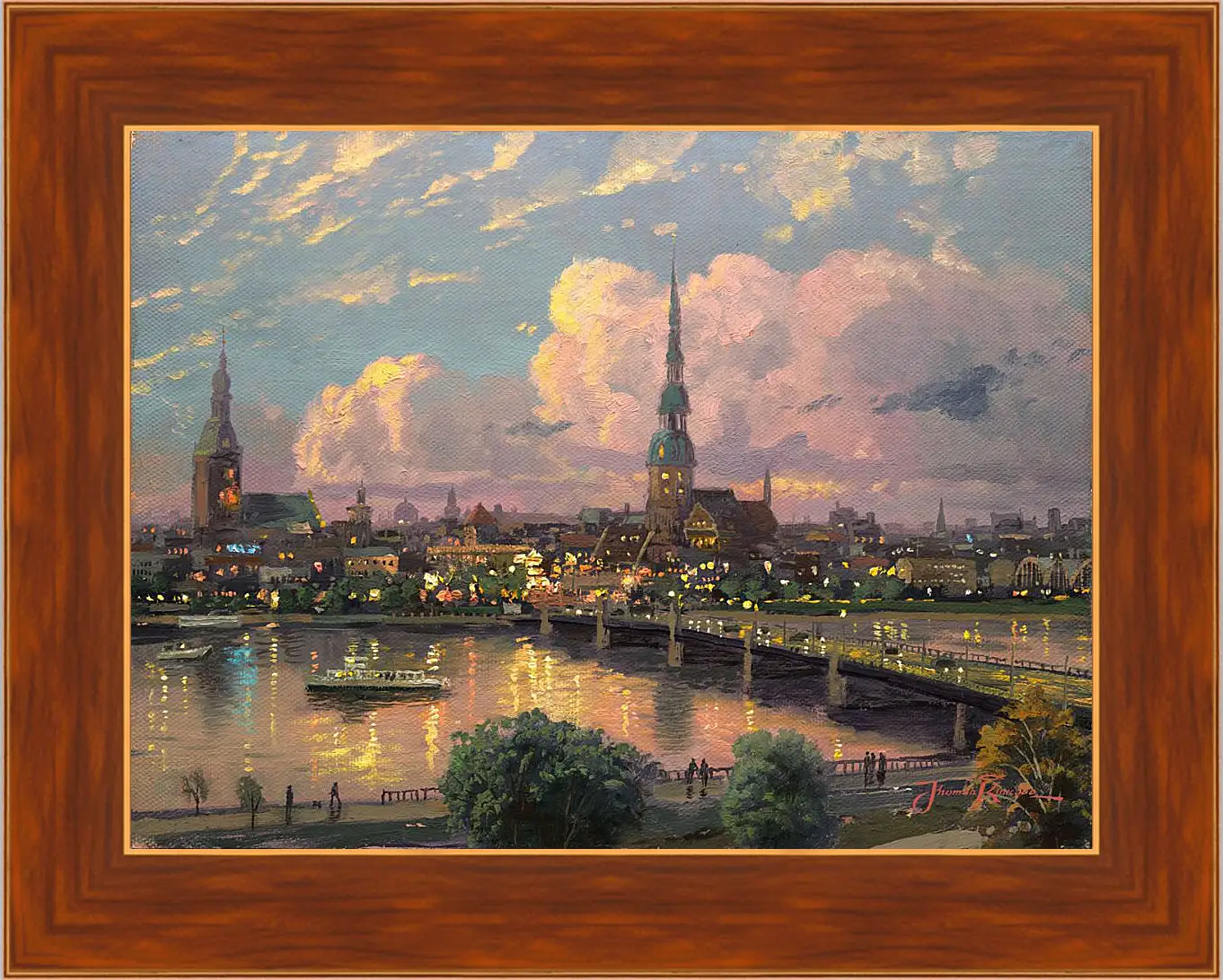 Картина в раме - Мост в Риге