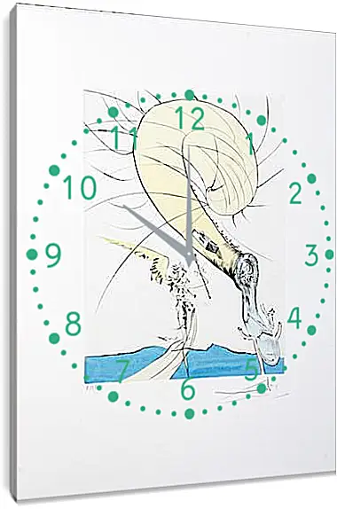 Часы картина - Почтение фрейду. Сальвадор Дали