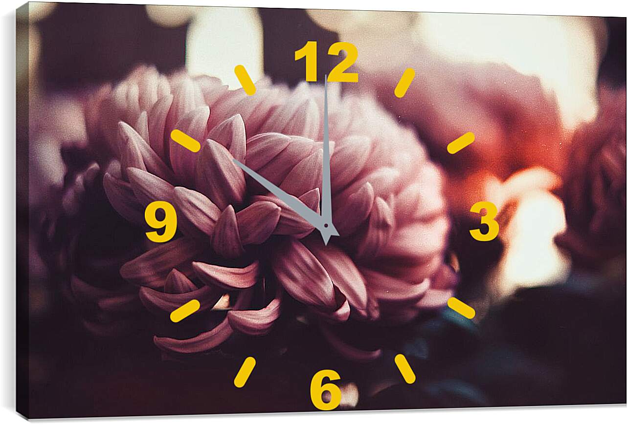 Часы картина - Нежный цветок