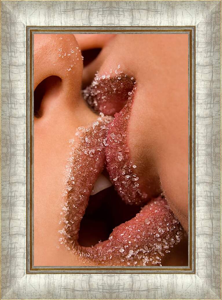 Картина в раме - Сахарный поцелуй