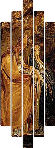 Модульная картина - Altarpiece of Raising of Cross (Outer Wing Staints Amandus and Walburga). Питер Пауль Рубенс